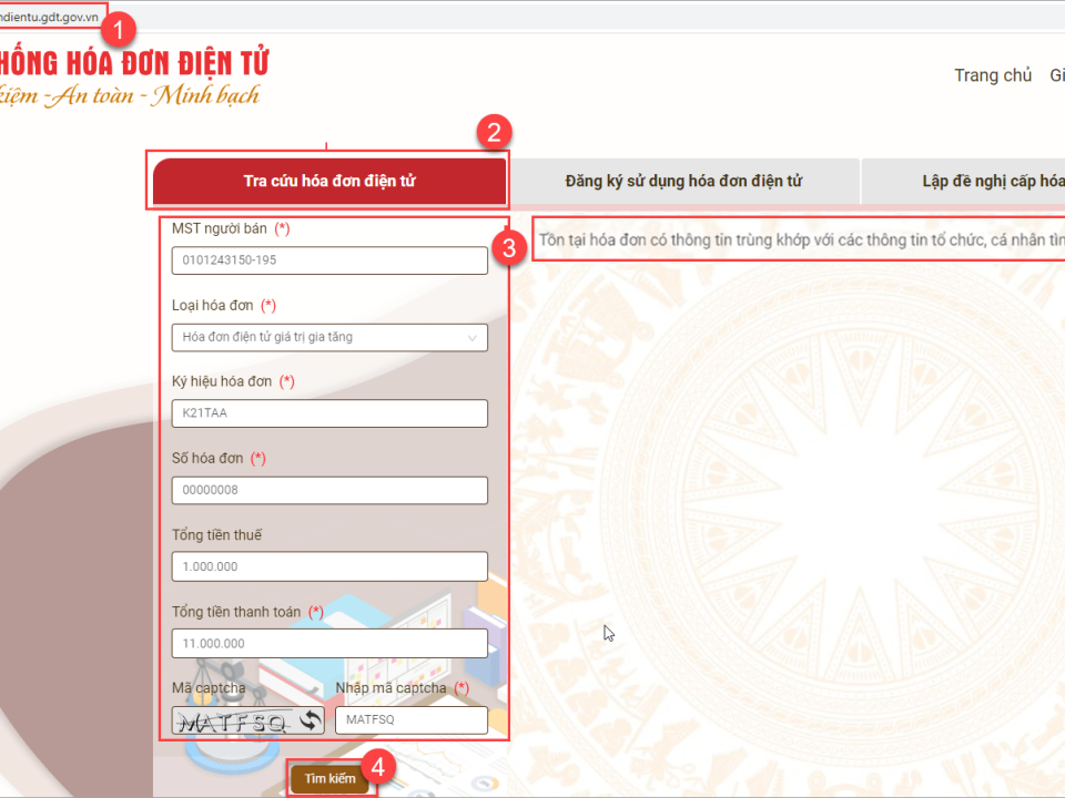 tra cứu hóa đơn điện tử tổng cục thuế