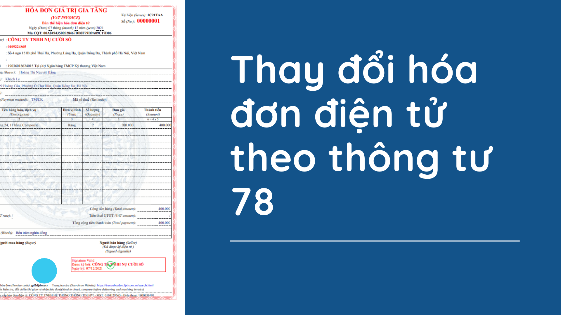 Hóa đơn điều chỉnh theo thông tư 78 là gì