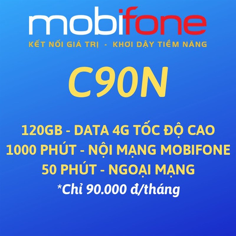 Gói cước 3G Mobifone 1 tháng tốt nhất - C90N