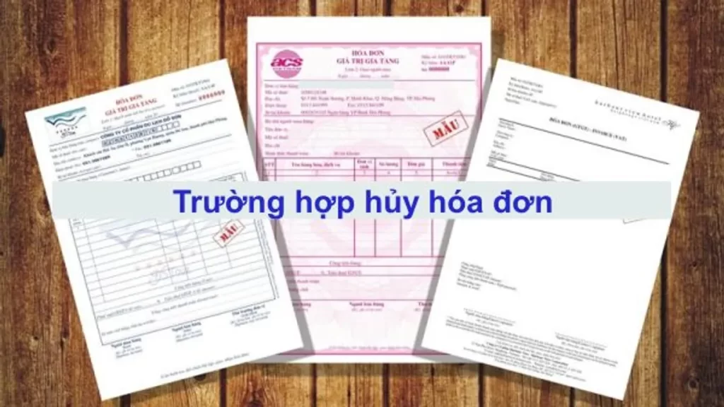 Các trường hợp hủy hóa đơn điện tử