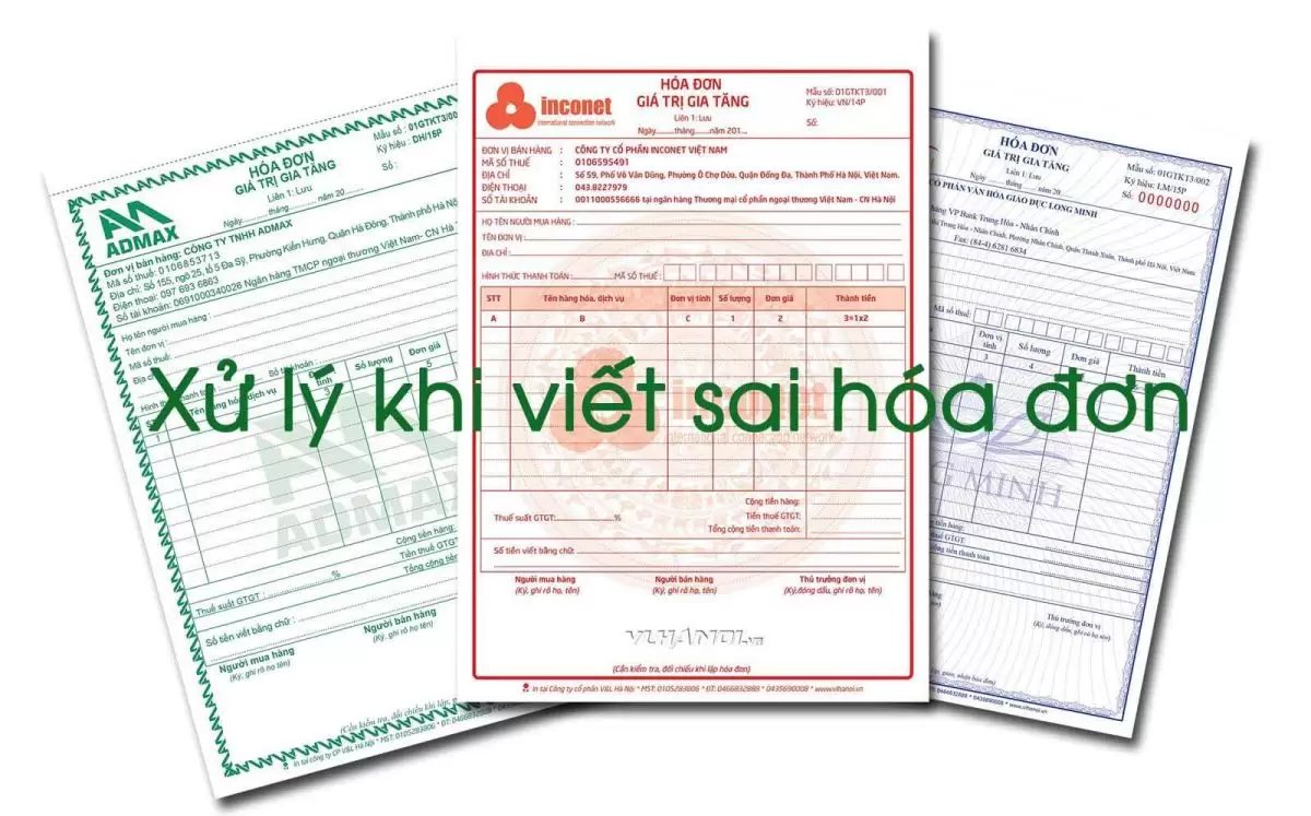 xử lý hóa đơn điện tử viết sai thuế suất