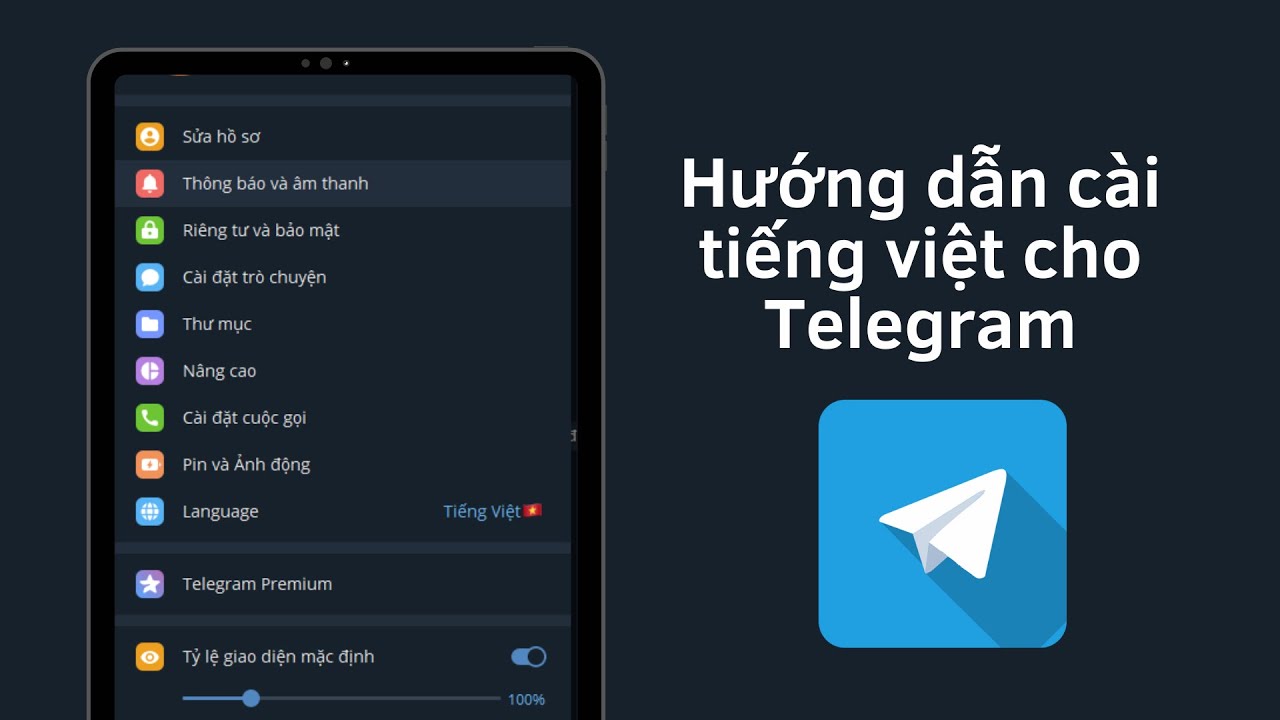 Cách cài tiếng việt cho Telegram trên điện thoại