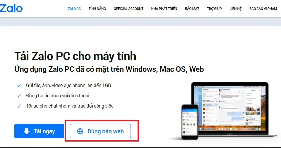 cách cài đặt zalo
